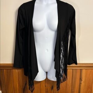 American City Wear Black Lace Trim Cover Up  XL